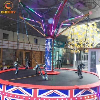 China Wholesale factory price kids fun square play small small rotary jumping trampoline for sale 6*6*4M for sale