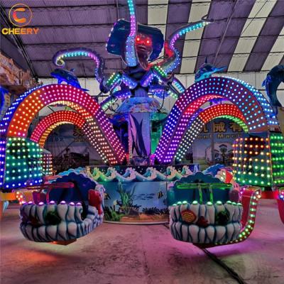 China FRP+steel amusement park games machine mechanical equipment chef flight octopus carnival happy shake ride for sale