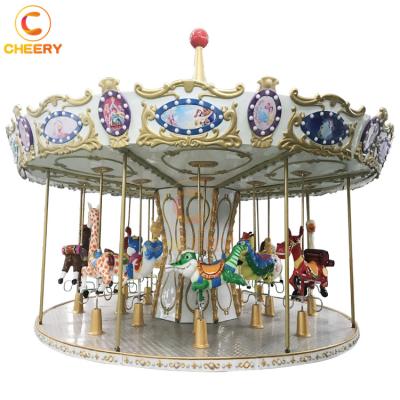 China Theme park ; Park ; Round Funfair Amusement Fairground Rides Theme Park Luxury Electric Amusement Ride Carousel Carnival Ride For Sale for sale