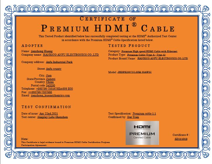 HDMI - Hanrico An Fu Electronics co.,Ltd