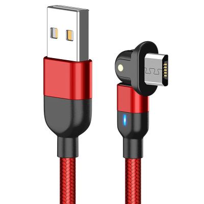 China Fast Data Transfer 180 Rotate Micro USB Data Cable Lighting Fast Charging Type C B Charging Black USB Cable For Mobile Phone for sale