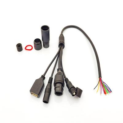 China IP Camera / Poe IP66 IP67 Network Camera Tail Cable Telecom Communication Customize Connectors For Alarm Power Supply POE Pigtail Cable for sale