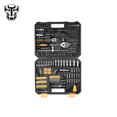 China DEKO DKAT150 150Pcs Repair Tool Kit Combination Socket Repair Set Portable DIY Tools with Plastic Box for Household Repairing and DIY for sale