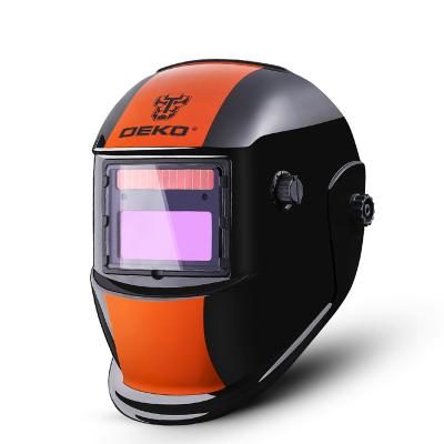 China DEKO MZ236 Electric Welding Mask/Helmet with Auto-Darkening Solar Powered Welding Lens for Welding Machine or Home Plasma Cutter 11.8 x 8.7 x 8.5 inch for sale