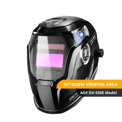 China DEKO DNS-550E Wide Battery Replaceable Lens Solar Power Shade Welding Helmet For CAT MIG Muttahida Majlis-e-Amal Auto Darkening Welding Helmet 11.8 x 8.7 x 8 .5 inches for sale