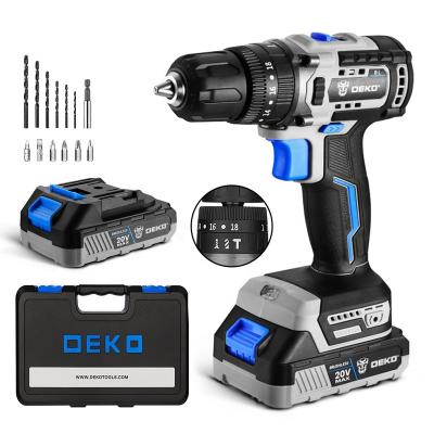 China DEKO DKBL20ID01-10S3 1500mAh DKBL20ID01-10S3 Li-ion Battery Portable Brushless Wholesale Impact Drill Multifunctional Machine Tools for sale