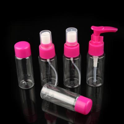 China Reusable Travel Bottle Set Cosmetic Plastic Bottle Travel Kit Set for sale