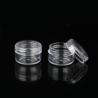 China Jars Empty 10g Mini Cream Jar Clear Transparent Plastic Jar For Cosmetics for sale