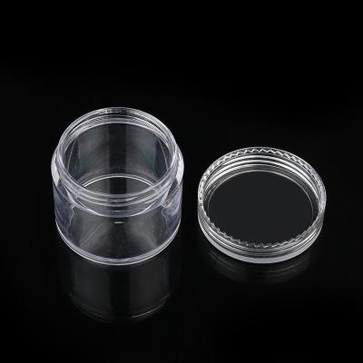 China 3ml 5ml 10ml 15ml 20ml skin care mini clear screw cap pp cream jar transparent plastic jar container for sale