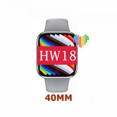 China HW18 Touch Screen Smart Watch 40MM 1.6 Inch Screen IP67 Waterproof Smartwatch Square Heart Rate Monitor Fitness Tracker PK HW12 HW22 IWO 13 for sale