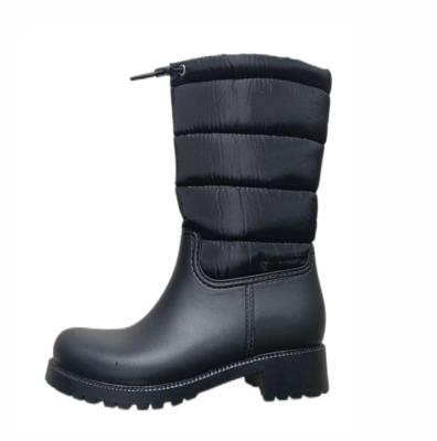 China Fashion Trend Manufacturer Factory High Quality Women Warm Winter Rain Boots With Fur Lining for sale