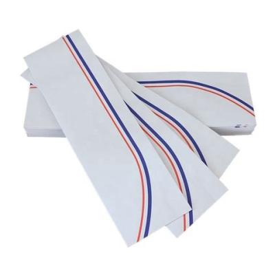 China Restaurant Kitchen Inductry Hot Selling Factory Price Disposable Adjustable Eco-friendly Forage Paper Hat With Blue&Red Stripe for sale