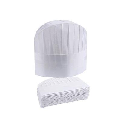 China High Quality White Special Non-woven Chef Hat Restaurant Kitchen Inductry Round Lid 60g Wholesale/Factory Direct Sale Cooking Hat for sale