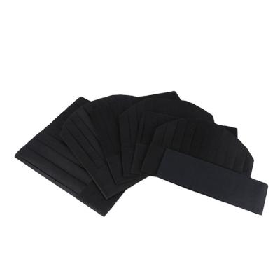 China Restaurant Kitchen Inductry 28*20CM Classic Chef Hat Restaurant Hotel Coffee Chef Hat High Quality Disposable Black Nonwoven Fodder for sale