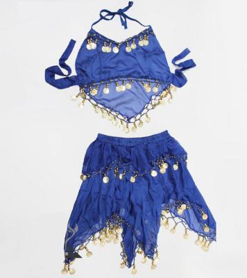 China Blue Sets Kids Belly Dance Costumes For Performance And Practice for sale