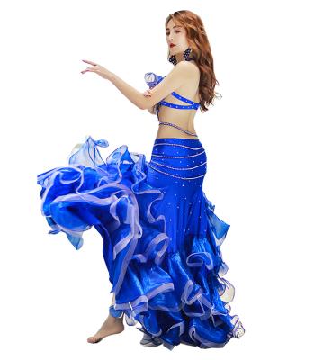 China The New Professional Egyptian Royal Blue Belly Dance Sets QC3099 Wuchieal 2019 Costume For Performance for sale