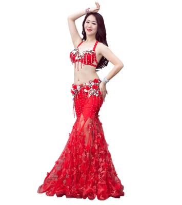 China Professional Egyptian Belly Dance Sets QC3078 Wuchieal Red And White Costumes for sale