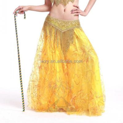 China Fansy Stage Performance Wear Belly Dance Gold Gypsy Skirt Sets for sale