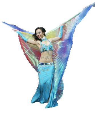 China Colorful Printing Wing DJ1013 Shinning Belly Dance ISIS Wing for sale