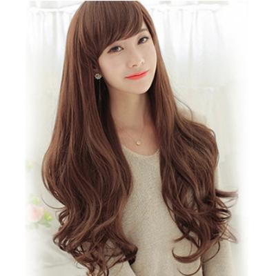 China High Quality Wave Wig Long Silky Straight Synthetic Curl Hair Wig for sale