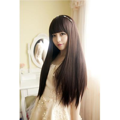 China Long Silky Straight Wave Straight Hair High Quality Synthetic Wig for sale