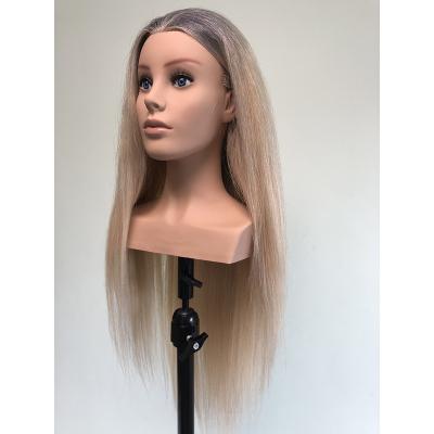 China With Wig 29 Inch Ombre Color Europe Face Training Mannequin Head With Shoulder For Hairdresser for sale