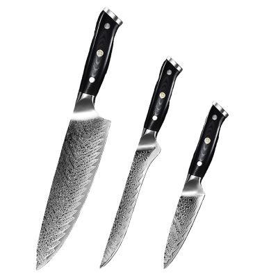 China Viable Dropshipping As Seen On TV's Chef's Knife Set 10pcs Amber Damascus Vg 10 for sale