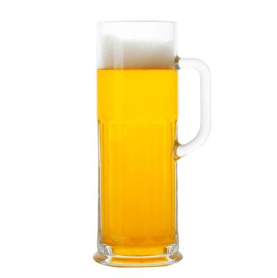 China European and American creative sodium and calcium environmental protection glass transparent glass beer mug with custom-made glass 600ml beer mug for sale