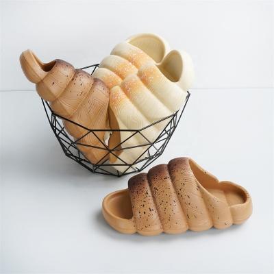 China Eva Bathroom Beach Slippers Creative Bread Shaped Slides Single Pillow Other Hot New Women Slippers Girl Slides Sandals for sale