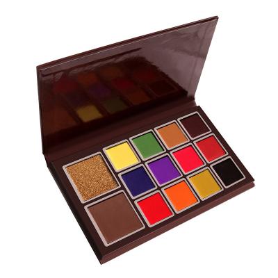 China Popular Customizable Custom Eyeshadow Logo Eye Makeup Multicolor Glitter Eyeshadow Palette 14 Color Waterproof Eyeshadow Palette Makeup for sale