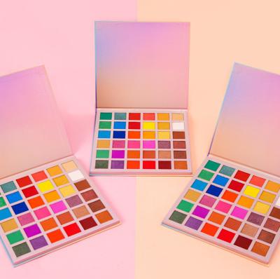 China Custom 36 Colors Eyeshadow Palette Private Label Small Quantity High Quality Wholesale Waterproof Matte Eyeshadow Palette Glitter Makeup for sale