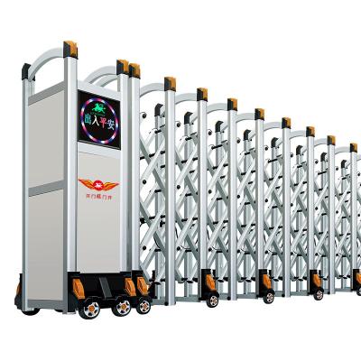 China New Design Automatic Retrackless Industrial Security Fencing Stainless Steel Retractabe Gate for sale