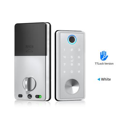 China Tediton Mortorised Fingerprint Door Lock APP Numeric Keypad Combination Deadbolt Smart Luxury Exterior Door Lock for sale