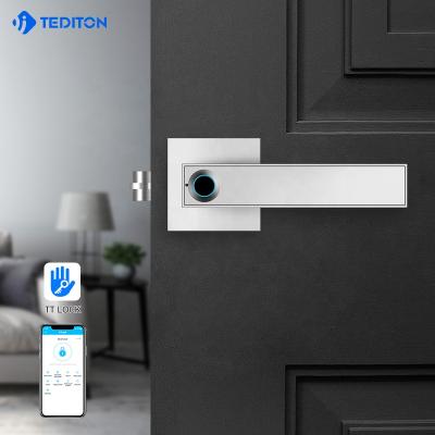 China Aluminum Alloy Tediton Security TTlock APP Remote Control Anti Theft Smart Lock Square Fingerprint Door Lock for sale