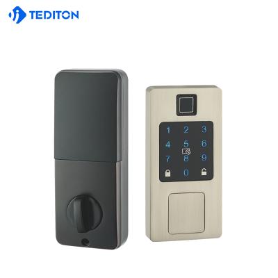 China WiFi Zinc Alloy Smart Electronic Deadbolt Keyless Deadbolt bnb Air App Lock TTT Lock Digital Fingerprint for sale