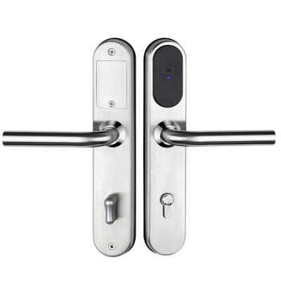 China 304 Stainless Steel Slim European RFID Smart Card Lock Keyless Hotel Door Lock for sale