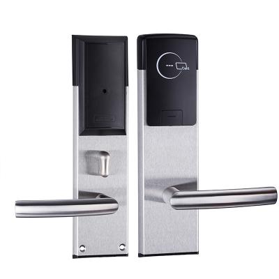 China stainless steel rfid smart hotel lock system, electronic rf card door handle lock, smart hotel door lock system price for sale