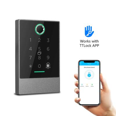 China TTLock WiFi Waterproof Internet BLE Aaccess Smart Order Card Reader With Fingerprint Scanner for sale