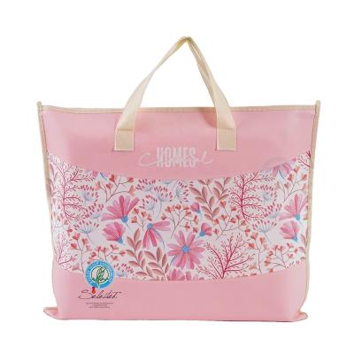 China Custom Printing Nonwovens Gift Bags For Small Business Plastic Bag With Zipper Handle Dust Bag For Nonwoven Handbags for sale