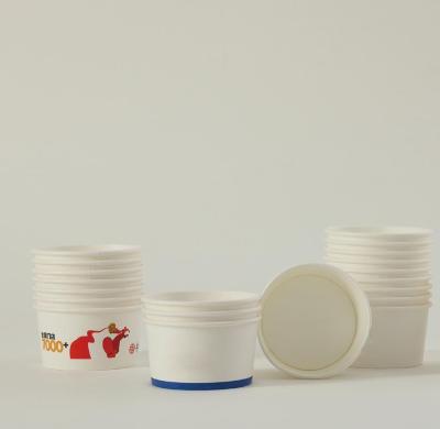 China Recyclable/Biodegradable Disposable Biodegradable Ice Cream Paper Cup Food Container Round Paper Bowl for sale