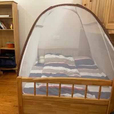 China foldable instant pop up free installation two door zipper polyester anti insect mosquito net for sale