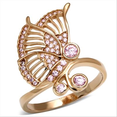 China Fashion Jewelry Environmental Friendly Butterfly Wings Beautiful Ring New .925 Sterling Silver Band Ring for sale