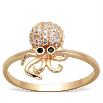 China Sterling Silver Octopus Ring Cute Sea Jewelry 925 Sea Animal Ring Environmental Friendly Jewelry Sets For Women for sale