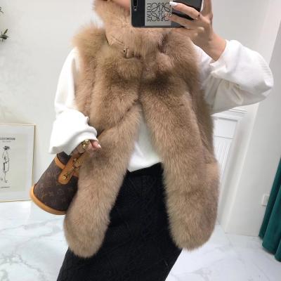 China 2021 New Breathable Real Fur Coat Jacket Women Winter Warm Fox Fur Coat Parkas Fox Fur Coat for sale