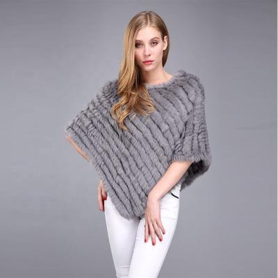 China European Style Winter Warm Shawls Wholesale Price Natural Rabbit Fur Shawls Cape For Women for sale