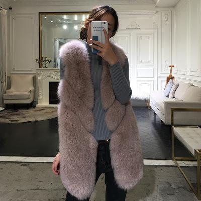 China Genuine Fox Fur Vest Fox Fur Vest Real Fur Vest Wholesale Warm Elegant Women Breathable Vest for sale