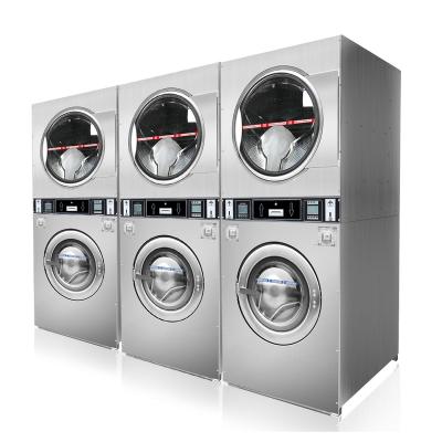 China Economical Hotel Economical High Quality Professional Commercial Pile Based Washing Machine Dryer Equipment for sale