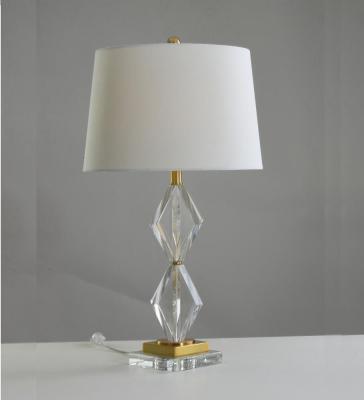 China Modern Modern Crystal Table Lamp With Fabric Shade for Living Room Bedroom and Hotel Decoration TABLE LAMP for sale