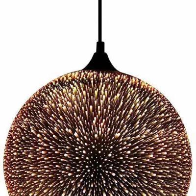 China Modern Meta Glass Explosion Stars Shining Pendant Lamps Dining Room Decor Home Pendant Lamps for sale