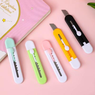 China Small Cute Utility Knife Mini Paper Cutter With Safety Lock For School Handwork for sale